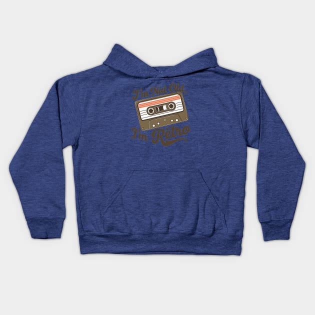 retro cassette Kids Hoodie by Aldrvnd